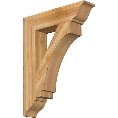 Ekena Millwork Imperial Traditional Rough Sawn Bracket, Western Red Cedar, 6"W x 28"D x 36"H BKT06X28X36IMP01RWR